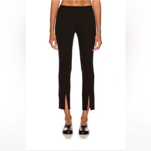 ZARA Split Stretch Pant High Waist Crop Legging Front Seam Side Zip